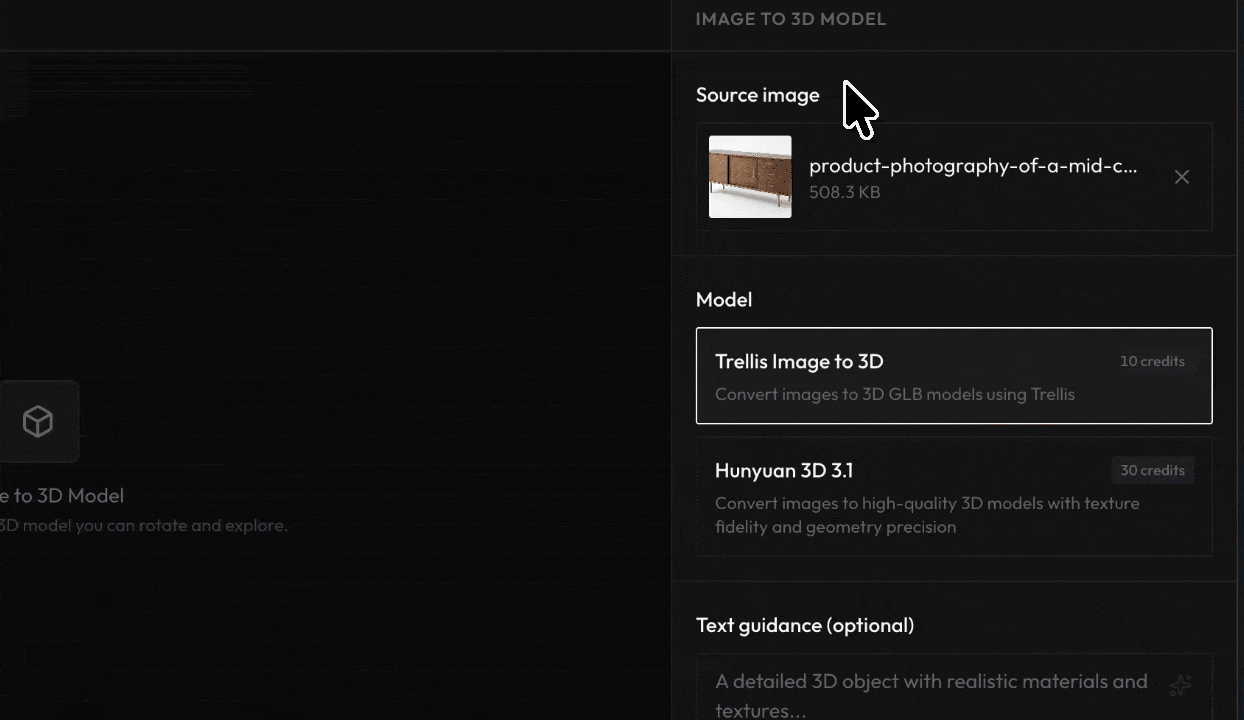Choose model and input prompt
